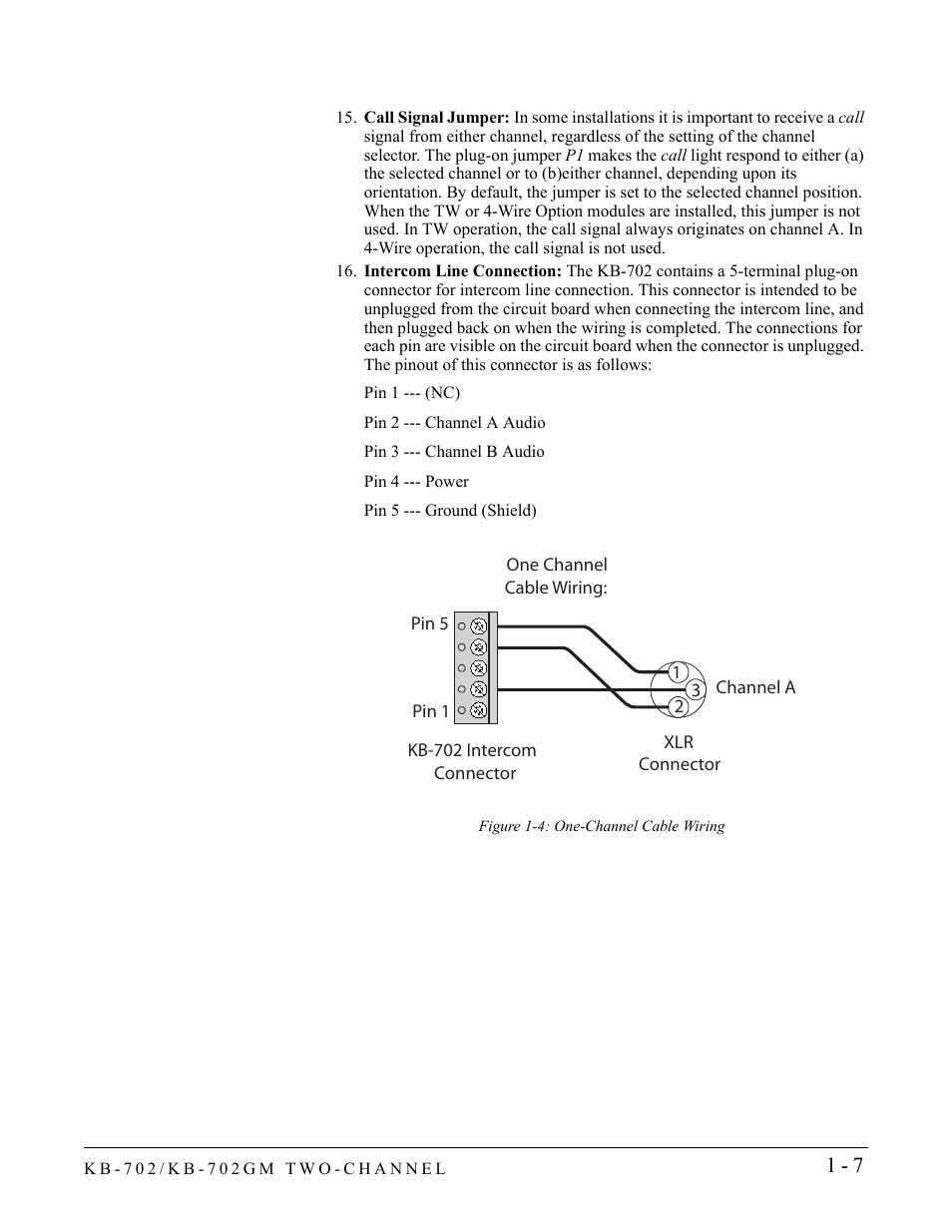 Clear-Com KB-702GM User Manual | Page 13 / 32