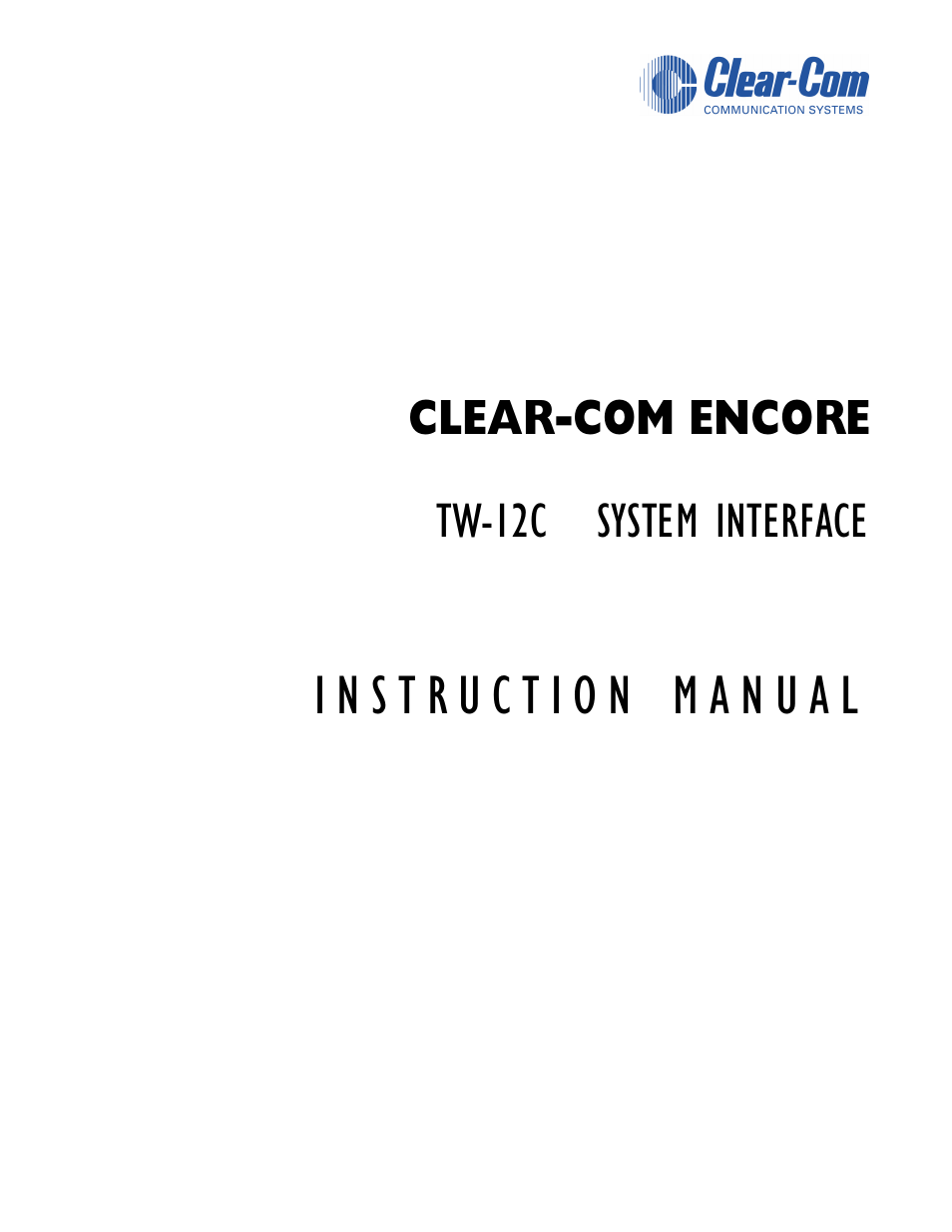 Clear-Com TW-12C User Manual | 20 pages