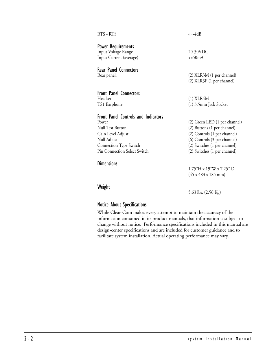 Clear-Com TW-12C User Manual | Page 16 / 20