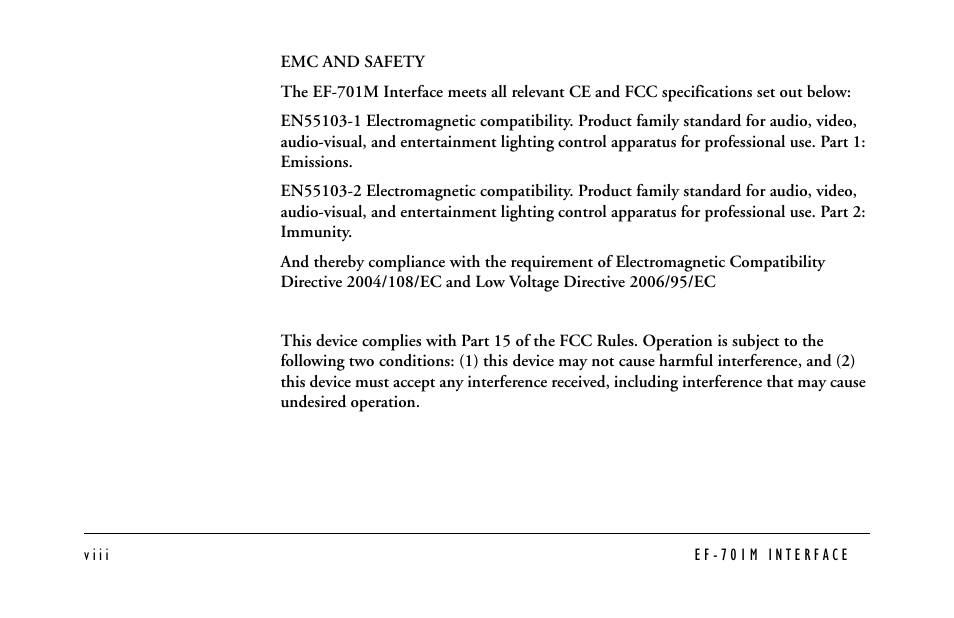 Clear-Com EF-701M User Manual | Page 10 / 62