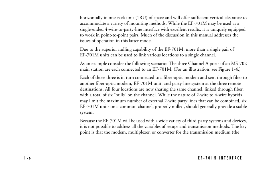 Clear-Com EF-701M User Manual | Page 16 / 62