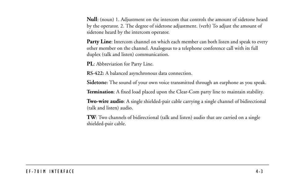 Clear-Com EF-701M User Manual | Page 49 / 62