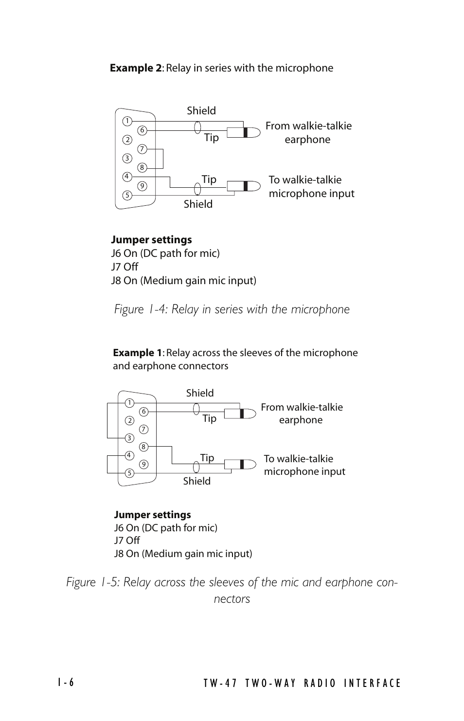 Figure 1-4: relay in series with the microphone | Clear-Com TW-47 User Manual | Page 14 / 30