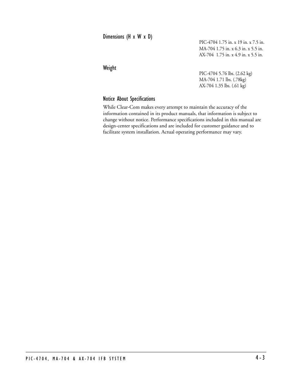 Clear-Com PIC-4704 User Manual | Page 25 / 30