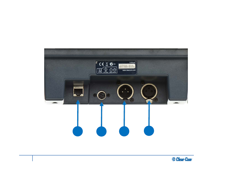 3 s-mount rear panel, Ab c d | Clear-Com HLI-FBS User Manual | Page 27 / 197