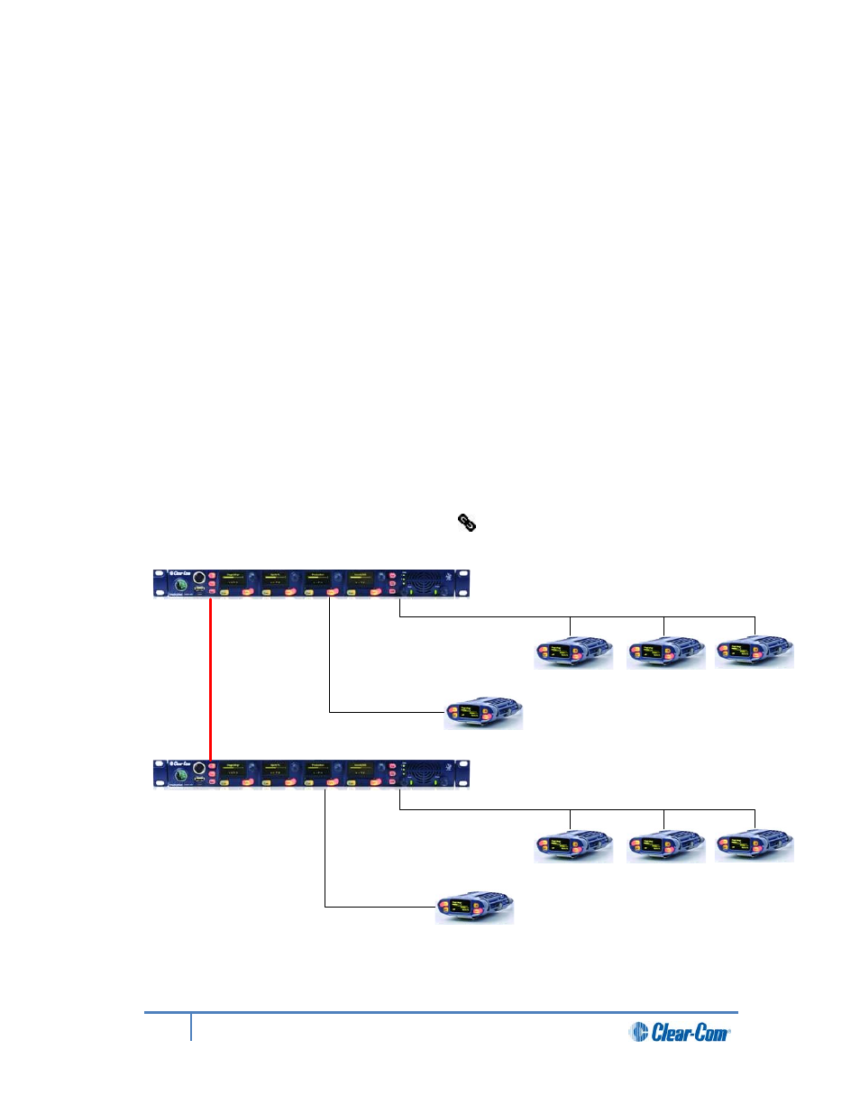 2 linking two main stations with fiber | Clear-Com HLI-FBS User Manual | Page 94 / 197