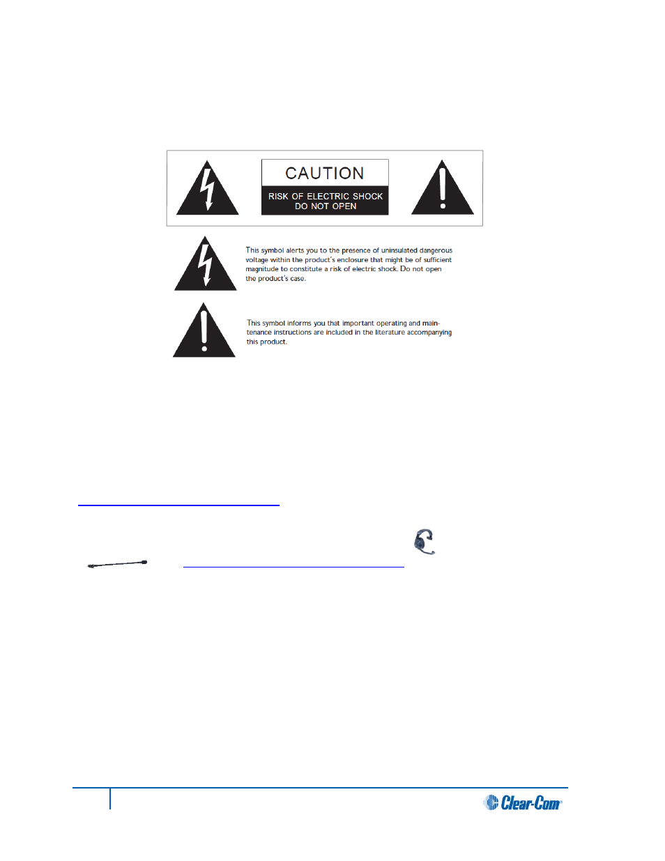 1 safety symbols, 3 further information, Safety symbols | Further information | Clear-Com HLI-FBS User Manual | Page 11 / 143