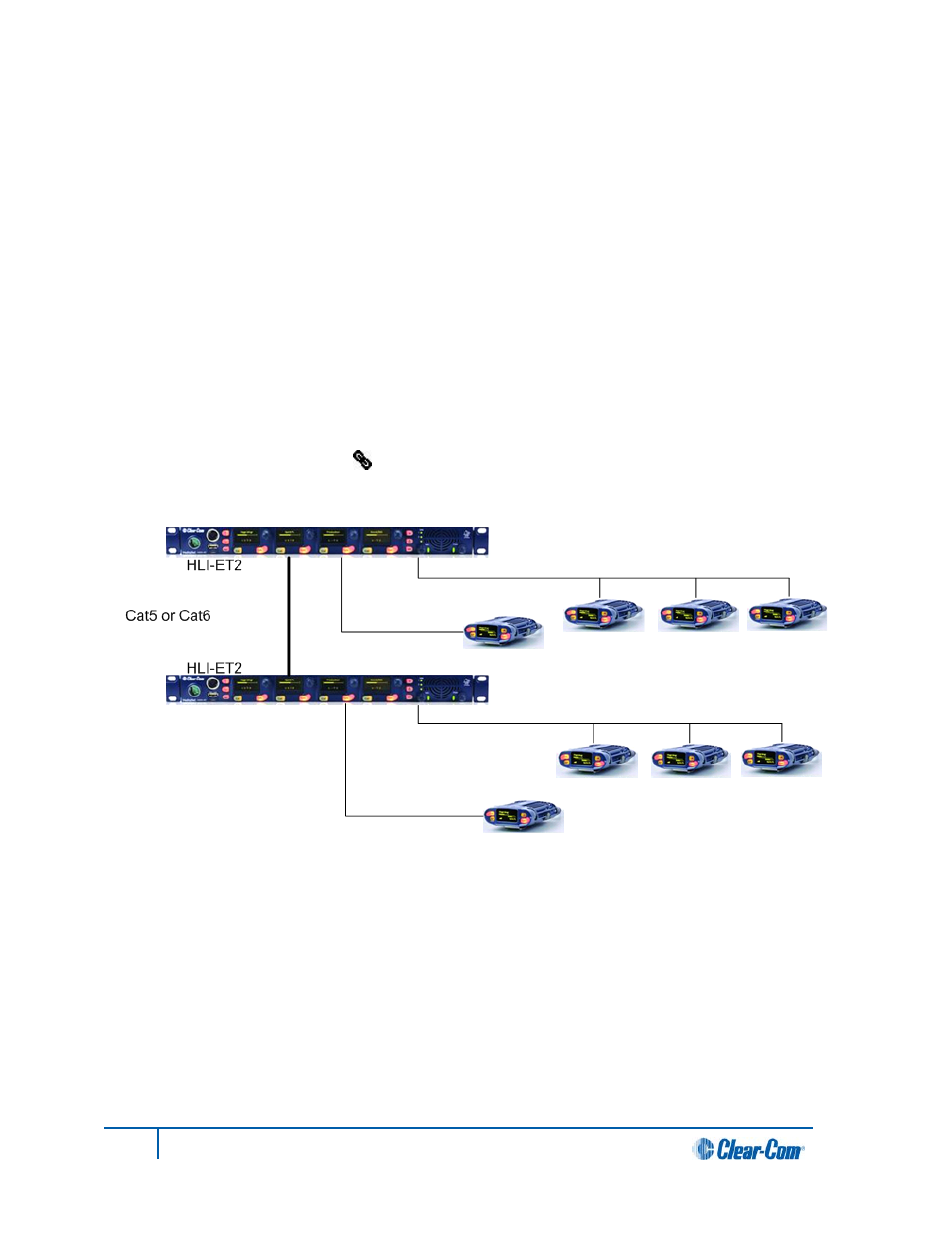 1 linking two main stations with ethernet, Linking two main stations with ethernet | Clear-Com HLI-FBS User Manual | Page 38 / 143