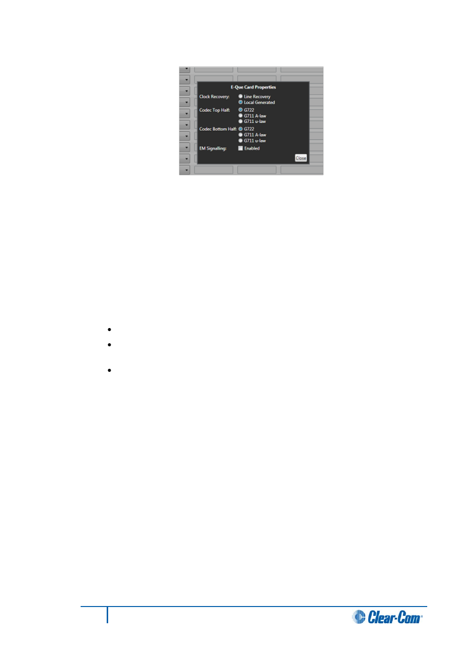 5 codec, 27 t1 direct, 1 port function | 2 label, 3 description, Codec, T1 direct, Port function, Label, Description | Clear-Com HX System Frames User Manual | Page 107 / 290