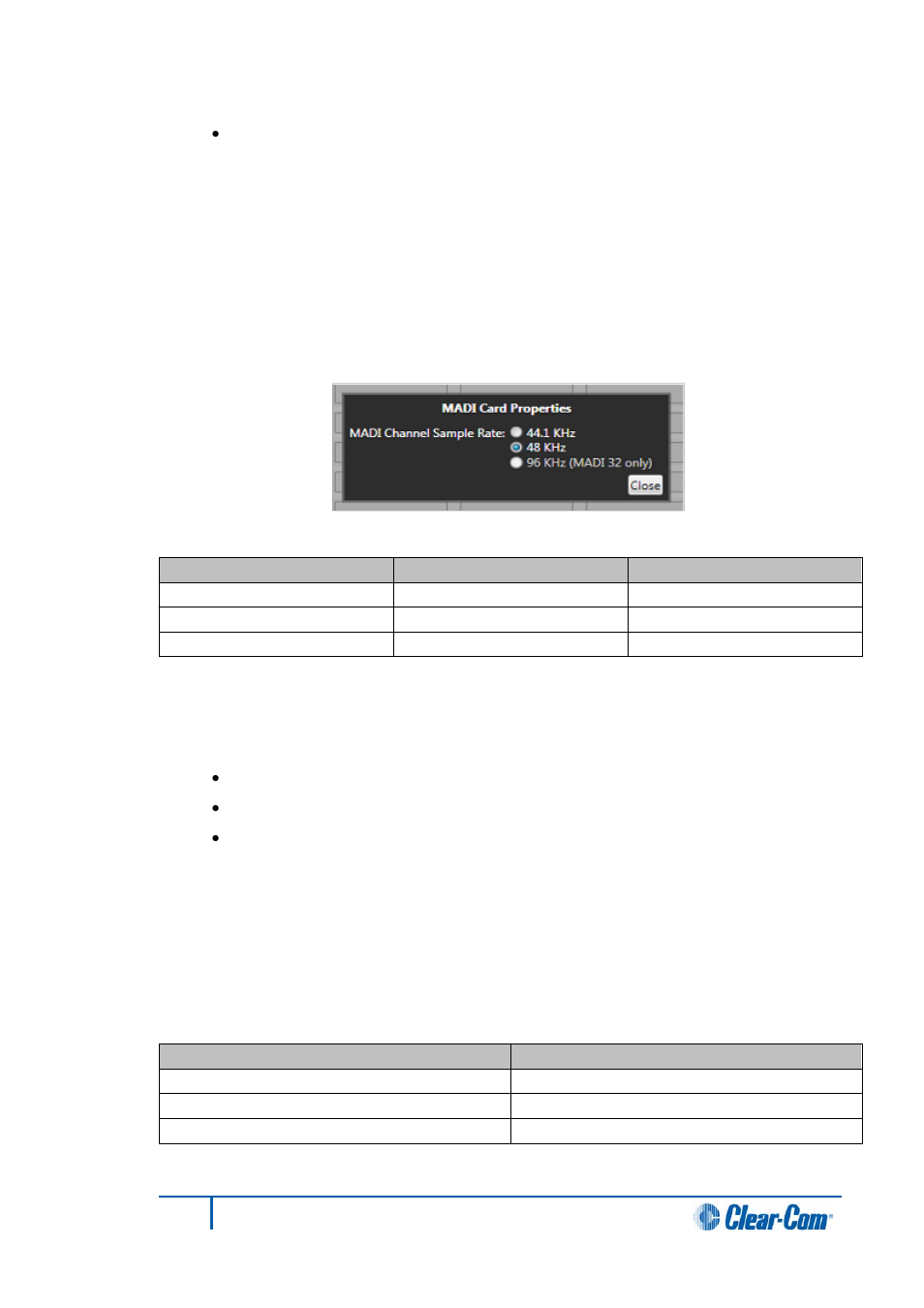 E-madi64 card properties, 3 upgrading the e-madi64 card firmware, Upgrading the e-madi64 card firmware | Clear-Com HX System Frames User Manual | Page 128 / 290