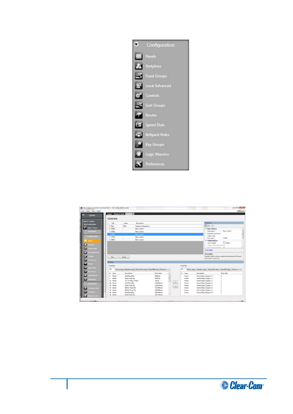 1 creating and deleting controls, Creating and deleting controls | Clear-Com HX System Frames User Manual | Page 150 / 290