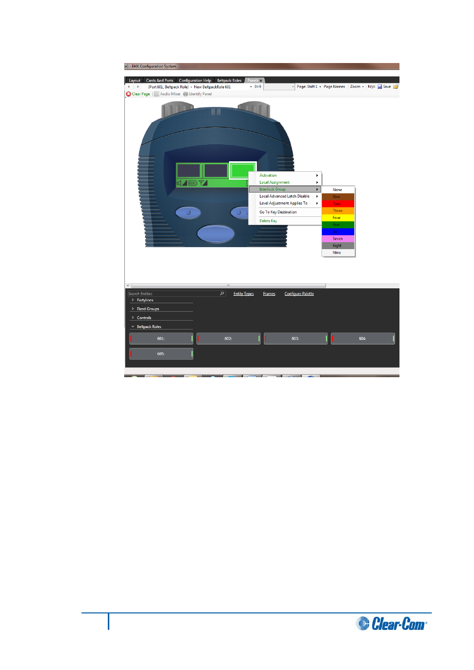 Local advanced latch disable, Go to key destination, Delete key | 3 matrix filtering, Matrix filtering | Clear-Com HX System Frames User Manual | Page 164 / 290