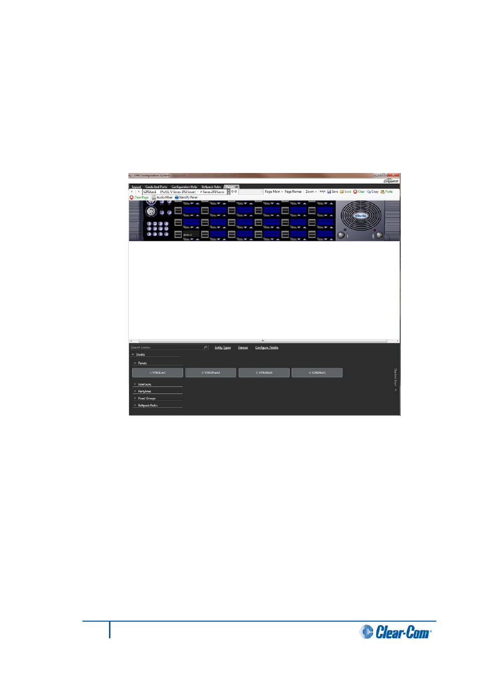 2 v-series panel programming, 1 v-series lever key panels, V-series panel programming | V-series lever key panels | Clear-Com HX System Frames User Manual | Page 182 / 290