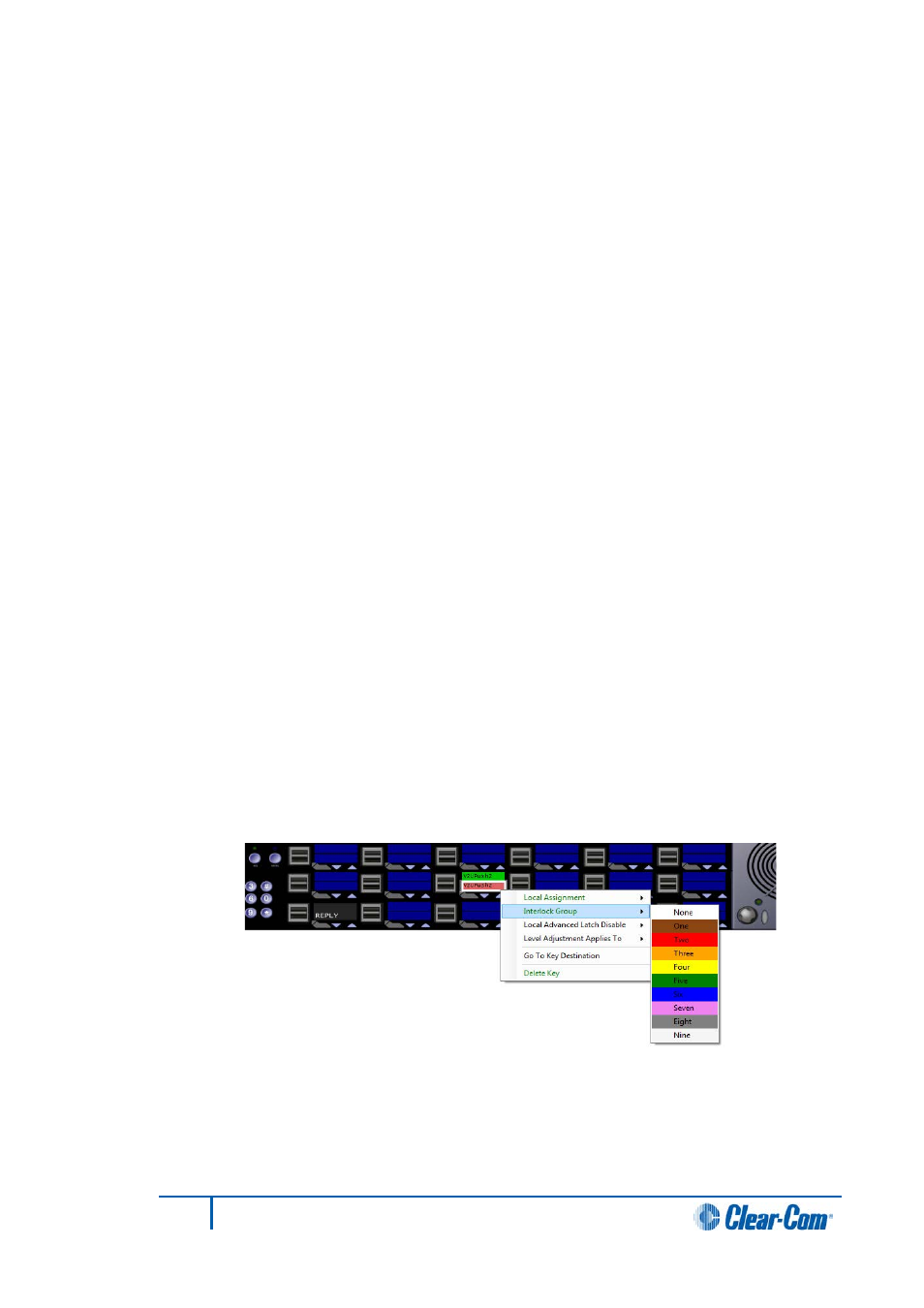 Local assignment, Interlock group | Clear-Com HX System Frames User Manual | Page 184 / 290