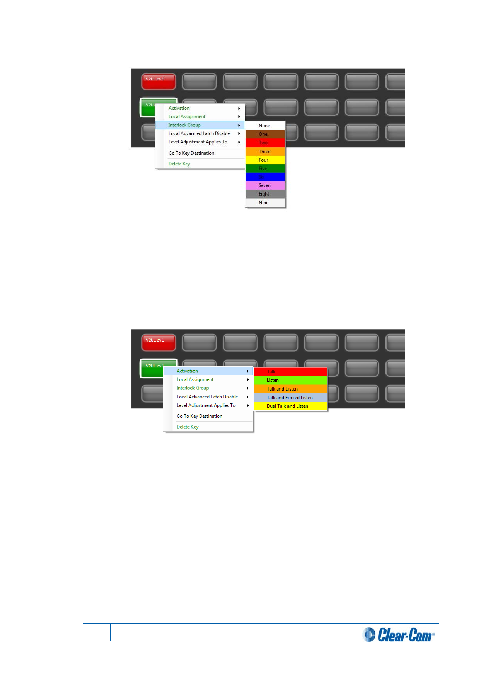 3 activation, 4 local advanced latch disable, Activation | Local advanced latch disable | Clear-Com HX System Frames User Manual | Page 197 / 290