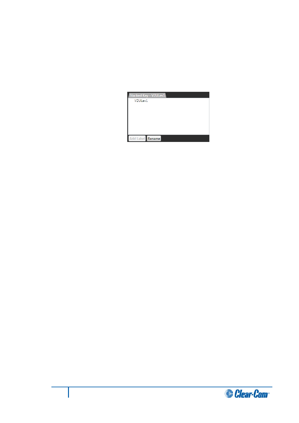 10 general panel setups, 1 stacked keys, 2 creating a stacked key | General panel setups, Stacked keys, Creating a stacked key | Clear-Com HX System Frames User Manual | Page 210 / 290