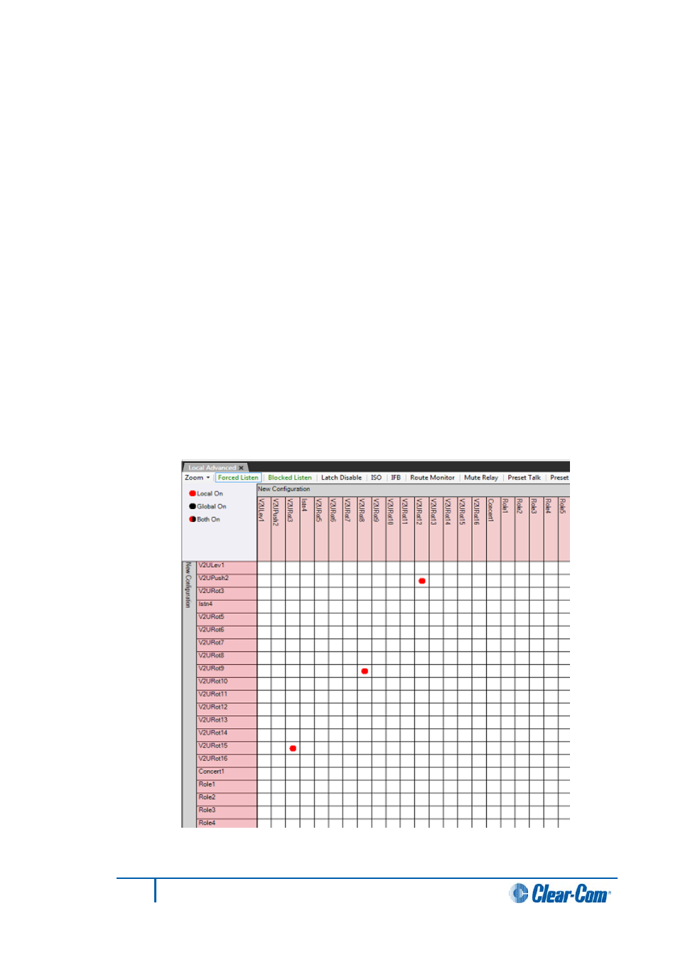 11 local advanced, Local advanced | Clear-Com HX System Frames User Manual | Page 214 / 290