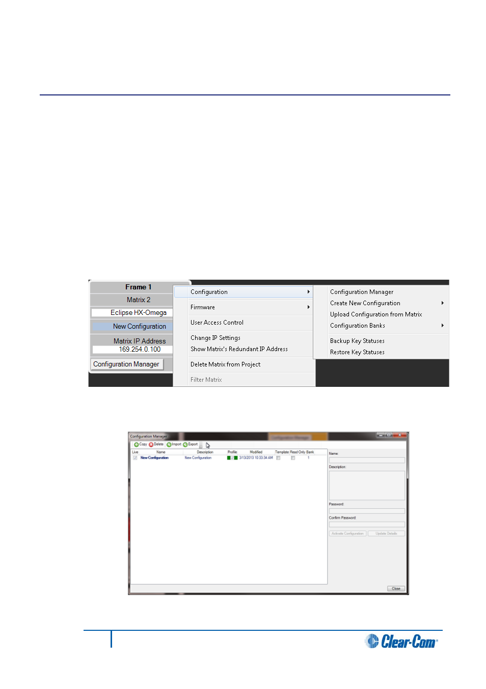 10 networking, 1 network system configuration, 1 configuration passwords | Networking, Network system configuration, Configuration passwords | Clear-Com HX System Frames User Manual | Page 239 / 290