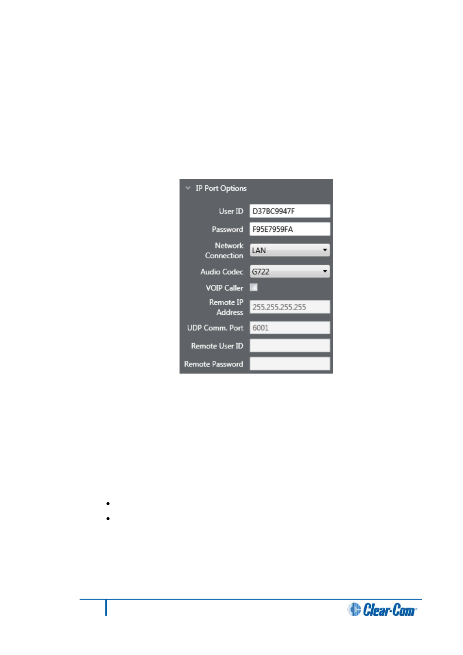 Configuring an ip direct | Clear-Com HX System Frames User Manual | Page 246 / 290