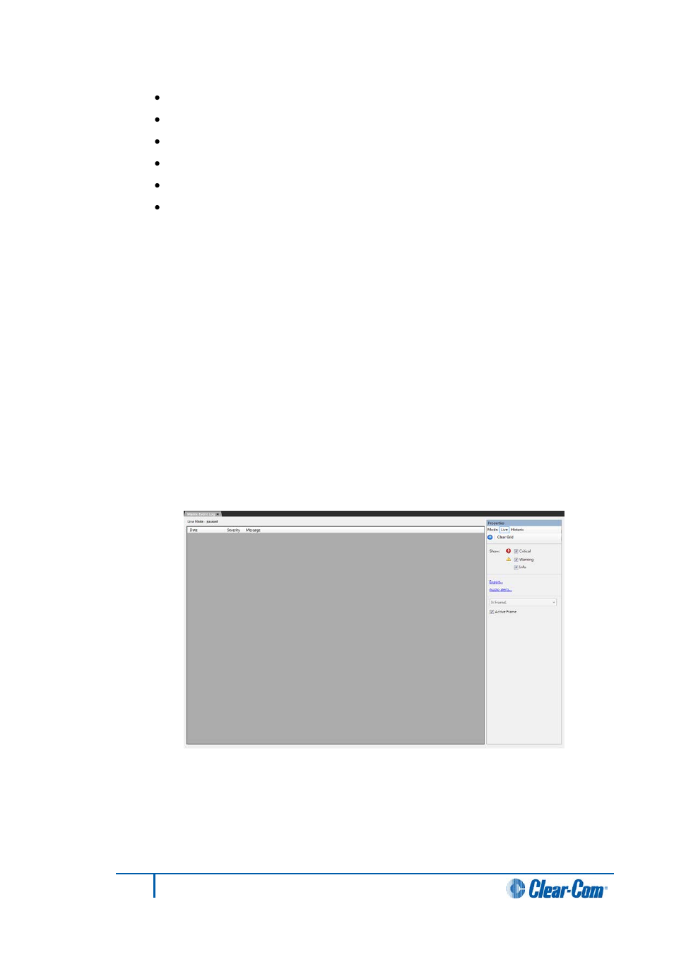 2 matrix event log, Matrix event log | Clear-Com HX System Frames User Manual | Page 270 / 290