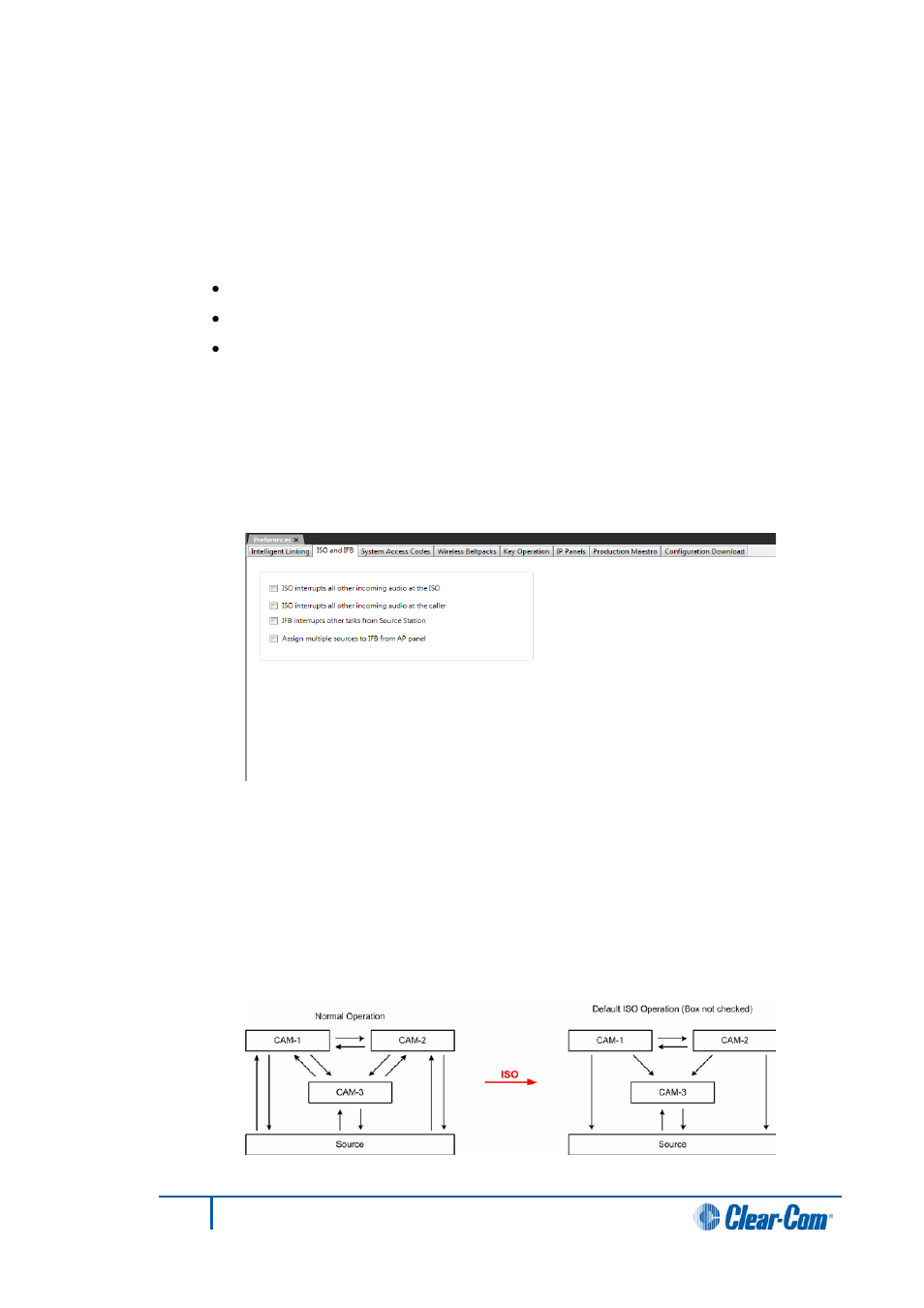 Comfort tones, Iso and ifb | Clear-Com HX System Frames User Manual | Page 46 / 290