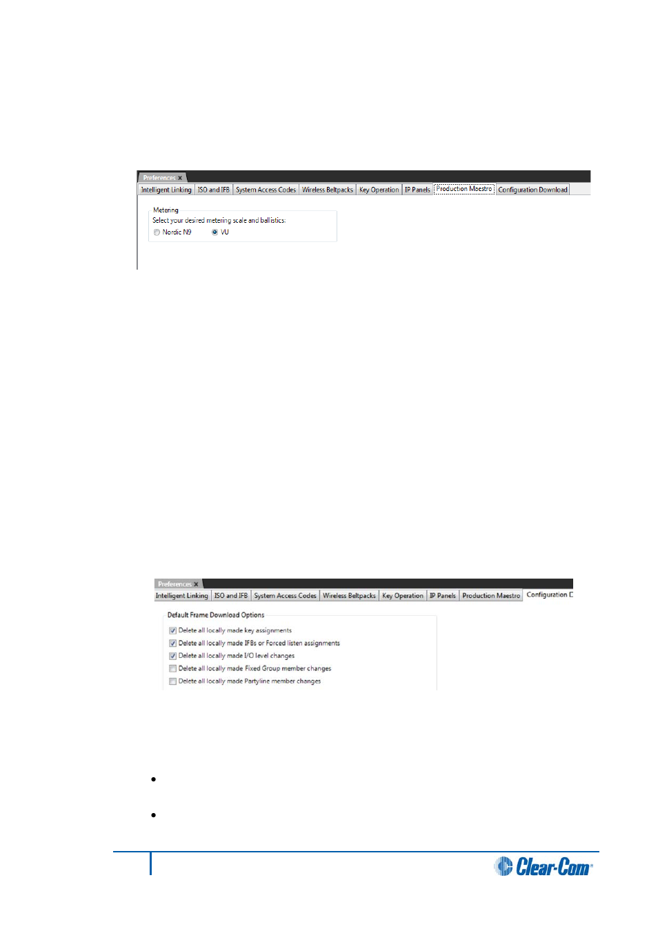 Production maestro pro, Metering scale and ballistics, Nordic n9 | Configuration download | Clear-Com HX System Frames User Manual | Page 52 / 290