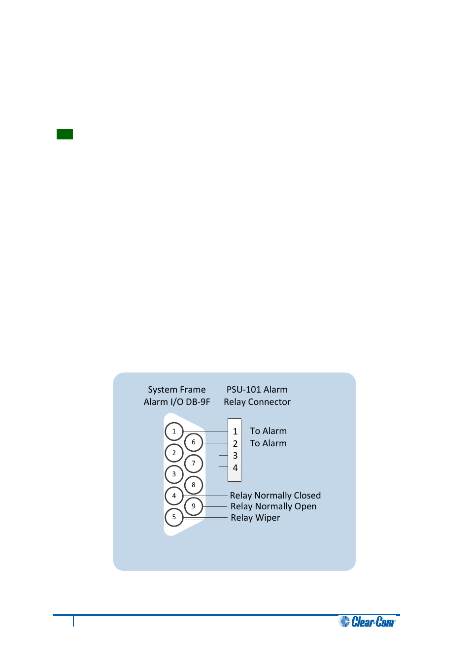 9 connecting the matrix frame to an external alarm, Connecting the matrix frame to an external alarm | Clear-Com HX System Frames User Manual | Page 53 / 86