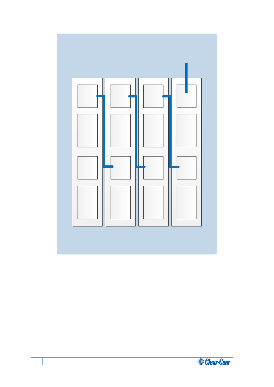 Rear view of imf-3 interface frame | Clear-Com HX System Frames User Manual | Page 65 / 86