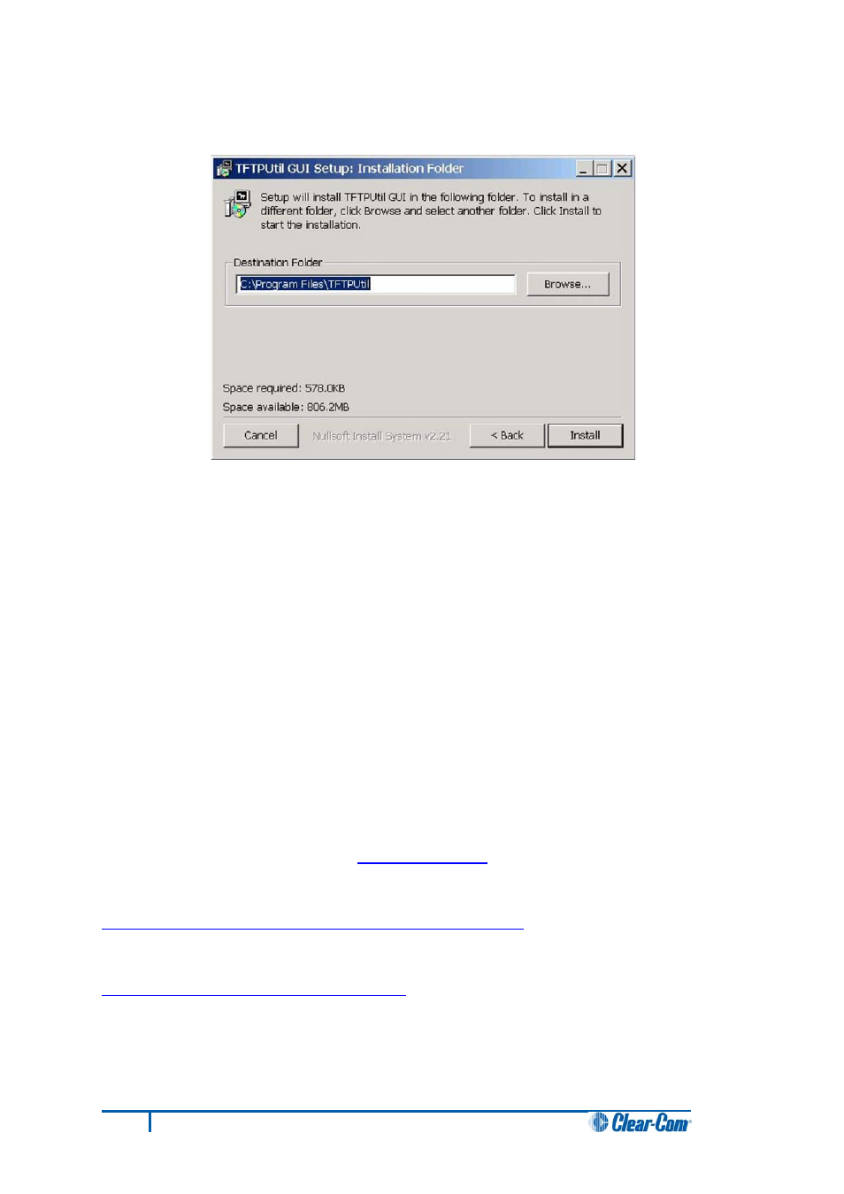 Tftputil on vista and windows 7 pcs | Clear-Com HX System Frames User Manual | Page 173 / 186