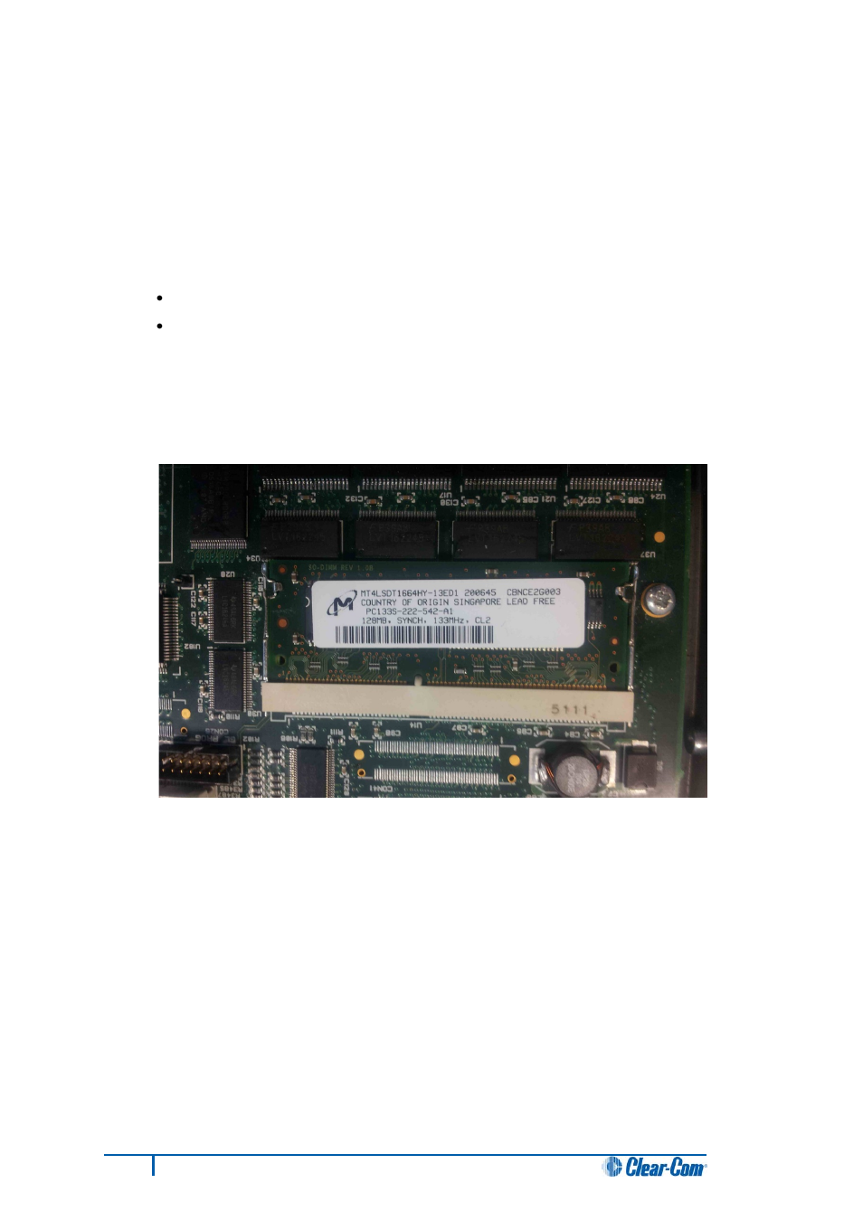 2 changing the eclipse hx-pico ram, Changing the eclipse hx-pico ram | Clear-Com HX System Frames User Manual | Page 51 / 186