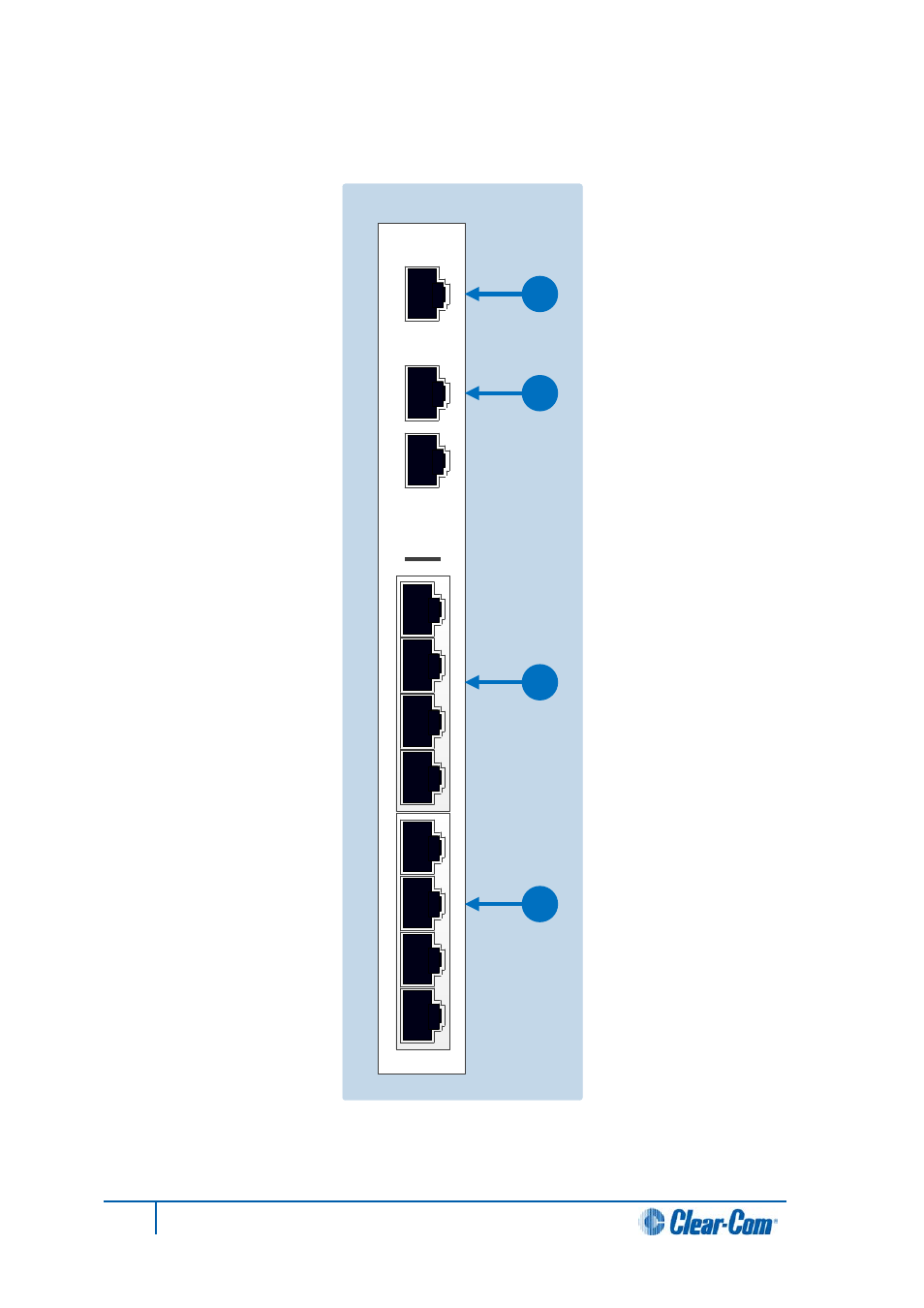 2 lmc-64 rear panel connectors, Lmc-64 rear panel connectors | Clear-Com HX System Frames User Manual | Page 117 / 143