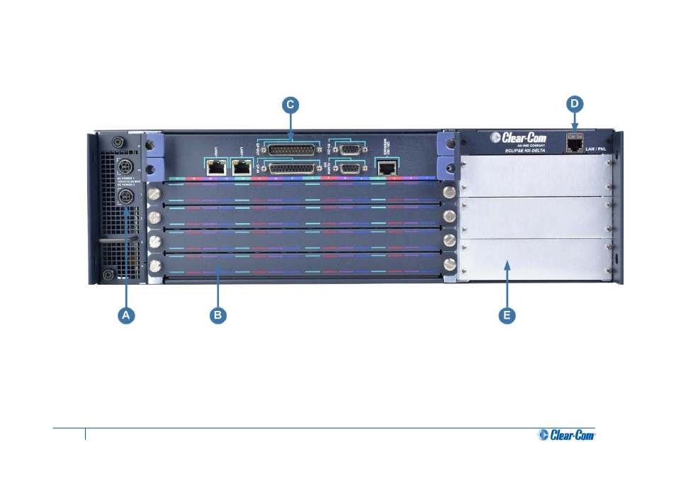 3 eclipse hx-delta rear panel, Eclipse hx-delta rear panel | Clear-Com HX System Frames User Manual | Page 18 / 143