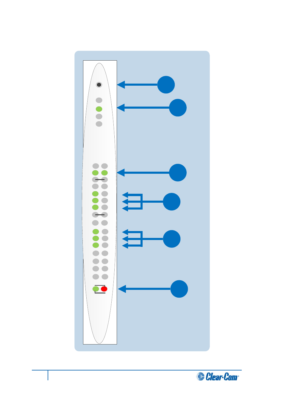 1 e-madi64 front panel lights and controls, E-madi64 front panel lights and controls, Reset | Lock, Vid wrd, Channels, Error, Active, E-madi | Clear-Com HX System Frames User Manual | Page 74 / 145