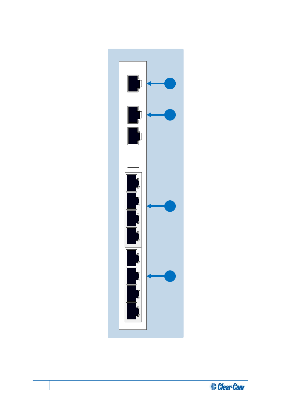 2 lmc-64 rear panel connectors, Lmc-64 rear panel connectors | Clear-Com HX System Frames User Manual | Page 119 / 145