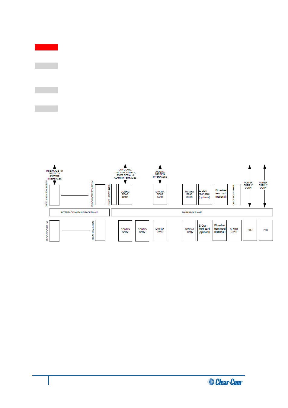 4 system block diagram, System block diagram | Clear-Com HX System Frames User Manual | Page 129 / 145