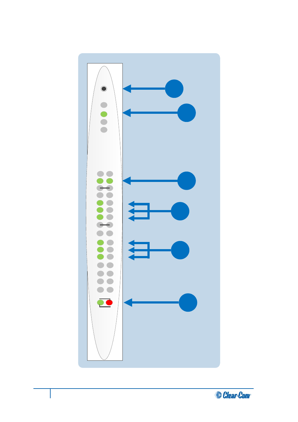 1 e-madi64 front panel lights and controls, E-madi64 front panel lights and controls, Reset | Lock, Vid wrd, Channels, Error, Active, E-madi | Clear-Com HX System Frames User Manual | Page 73 / 145