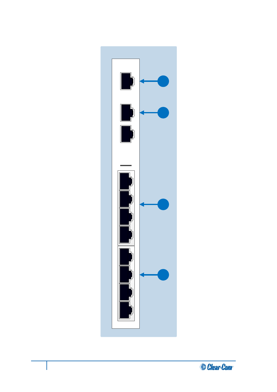 4 e-que rear panel connectors, E-que rear panel connectors | Clear-Com HX System Frames User Manual | Page 98 / 145