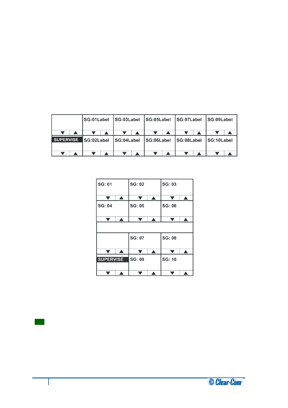 13 supervise menu, Supervise menu | Clear-Com V12PDDXY User Manual | Page 105 / 187