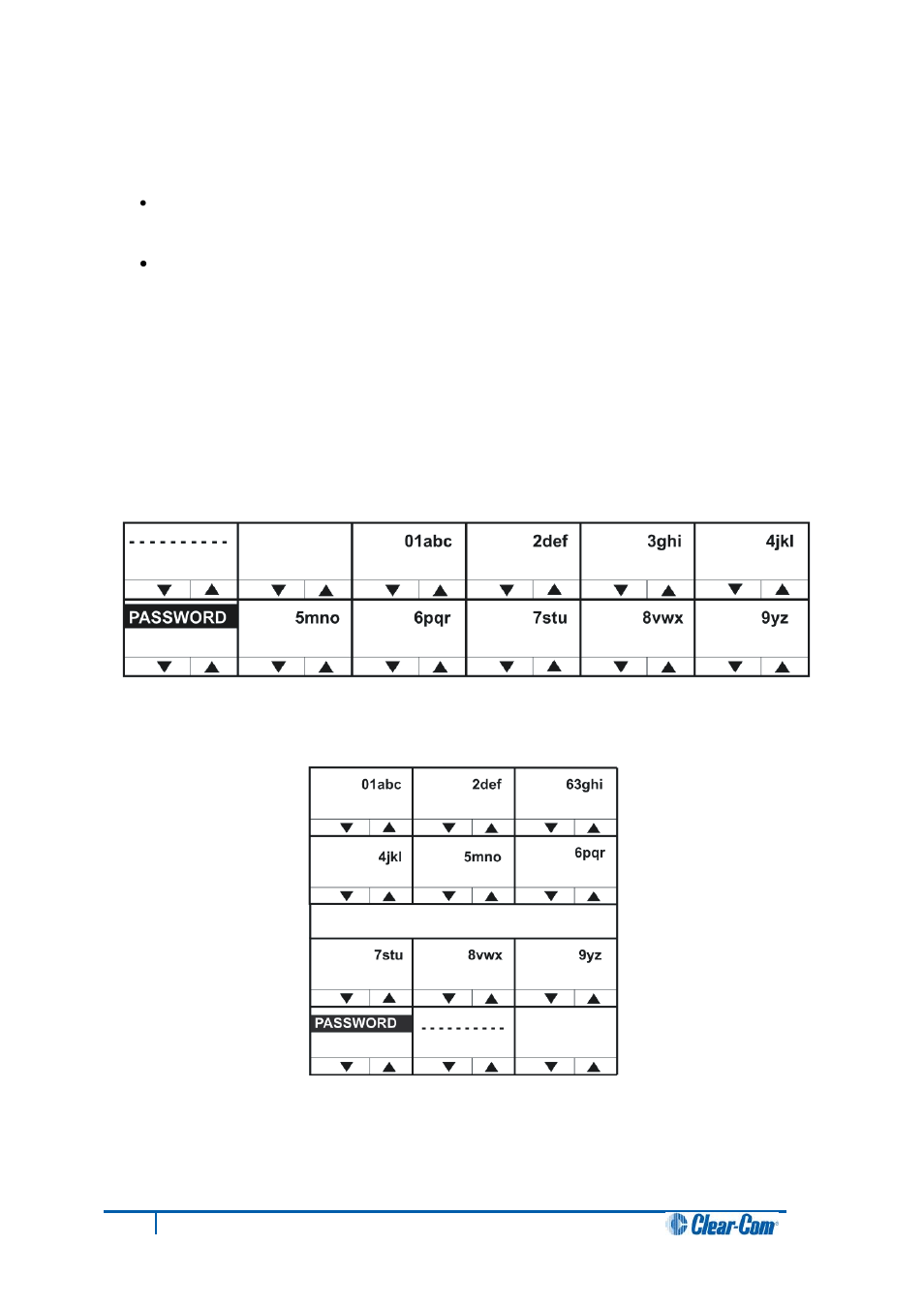 3 password menu, Password menu | Clear-Com V12PDDXY User Manual | Page 117 / 187