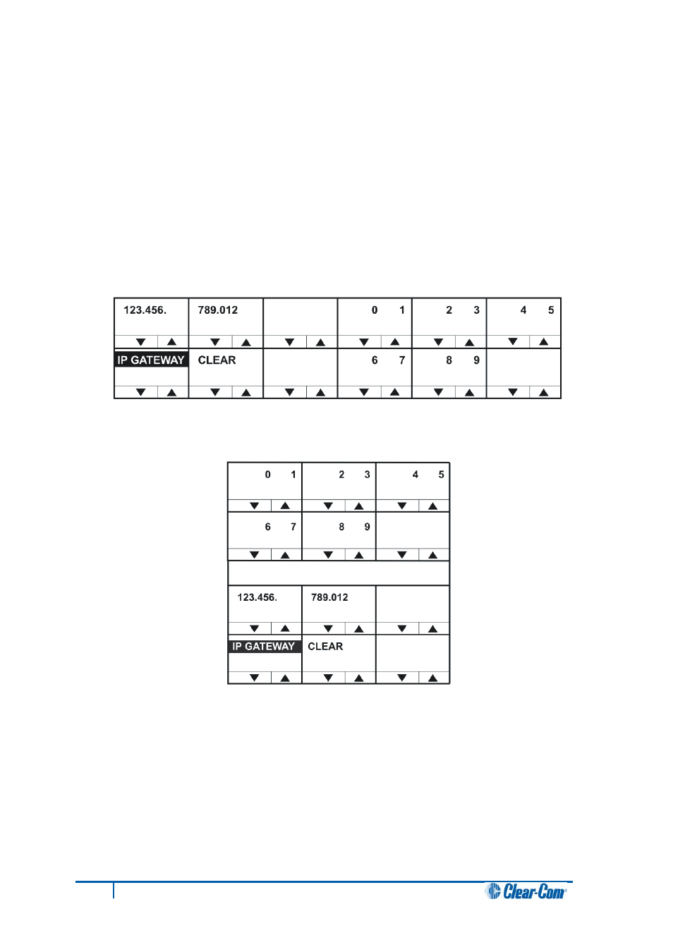 Assigning ip addresses, 2 ip gateway menu, Ip gateway menu | Clear-Com V12PDDXY User Manual | Page 123 / 187