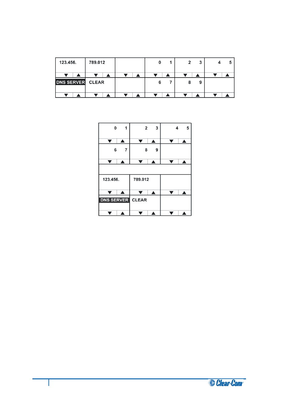 3 dns server menu, Dns server menu | Clear-Com V12PDDXY User Manual | Page 124 / 187