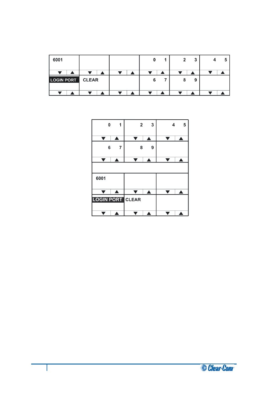 5 login port menu, Login port menu | Clear-Com V12PDDXY User Manual | Page 126 / 187