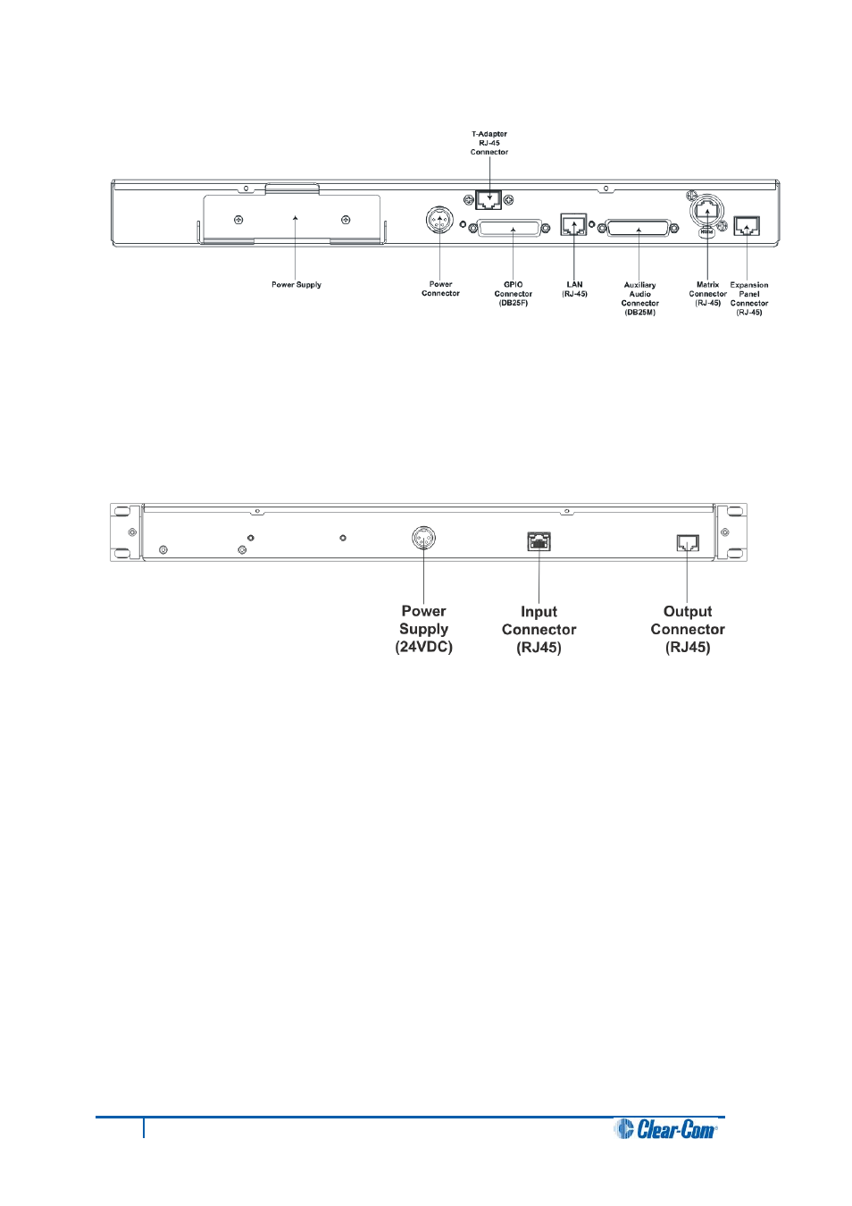 4 v series expansion panel rear connectors, V series expansion panel rear connectors | Clear-Com V12PDDXY User Manual | Page 138 / 187