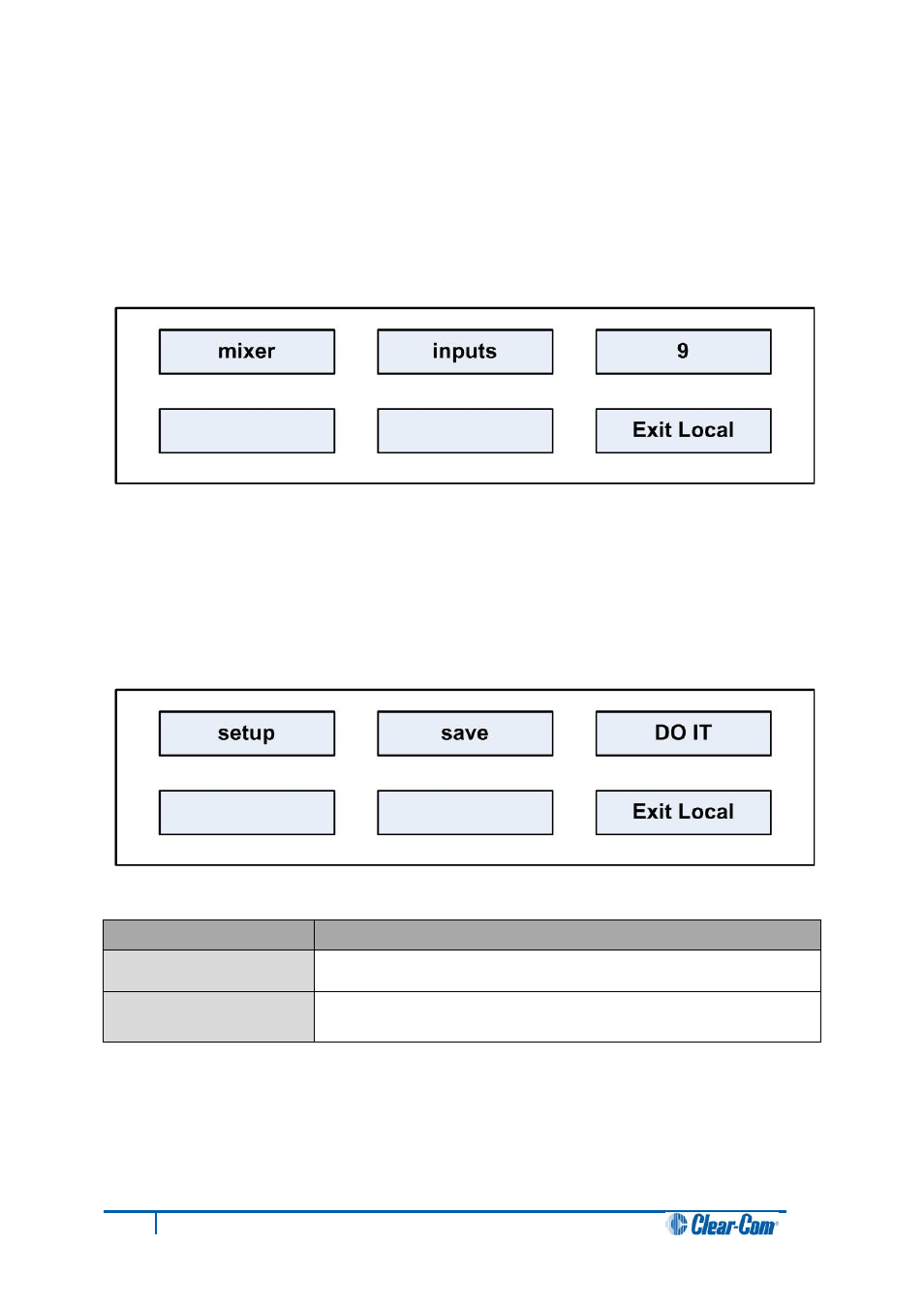 8 mixer, 9 setup, Mixer | Setup | Clear-Com V12PDDXY User Manual | Page 172 / 187