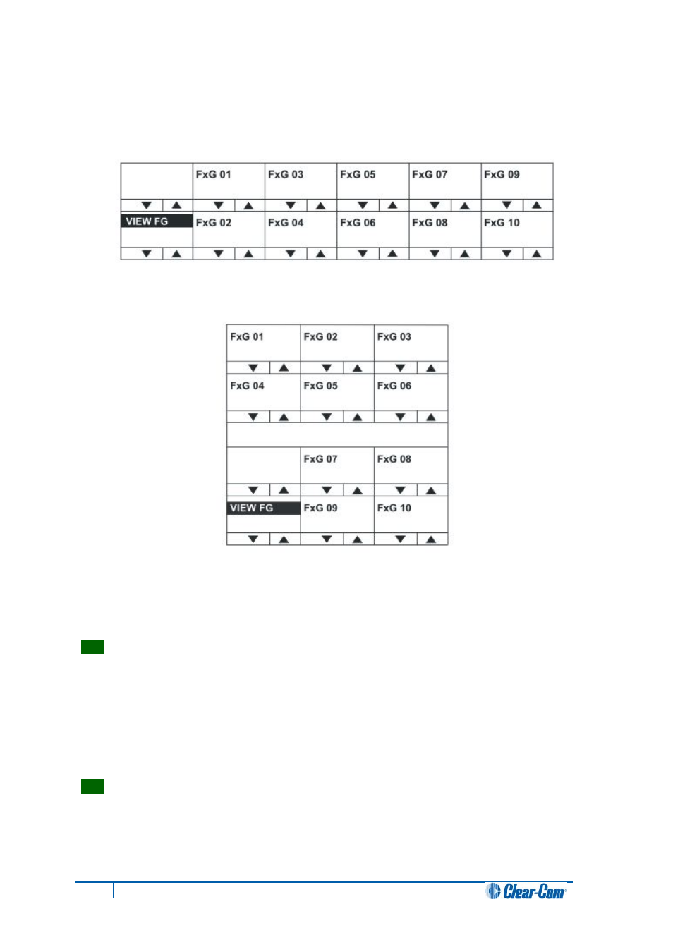 3 fixed grp menu, Fg members menu, Fixed grp menu | Clear-Com V12PDDXY User Manual | Page 52 / 187