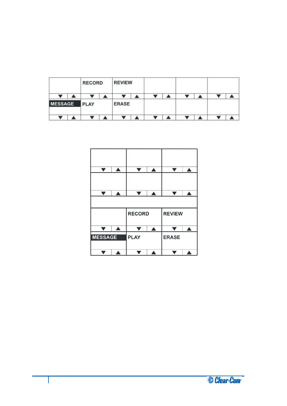 4 message menu, Message menu | Clear-Com V12PDDXY User Manual | Page 64 / 187