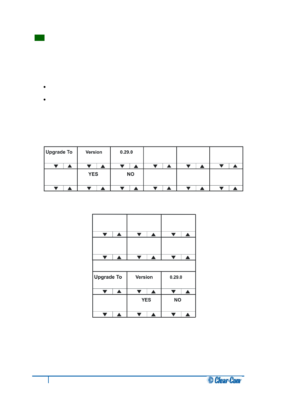 2 upgrade menu, Upgrade menu | Clear-Com V12PDDXY User Manual | Page 92 / 187