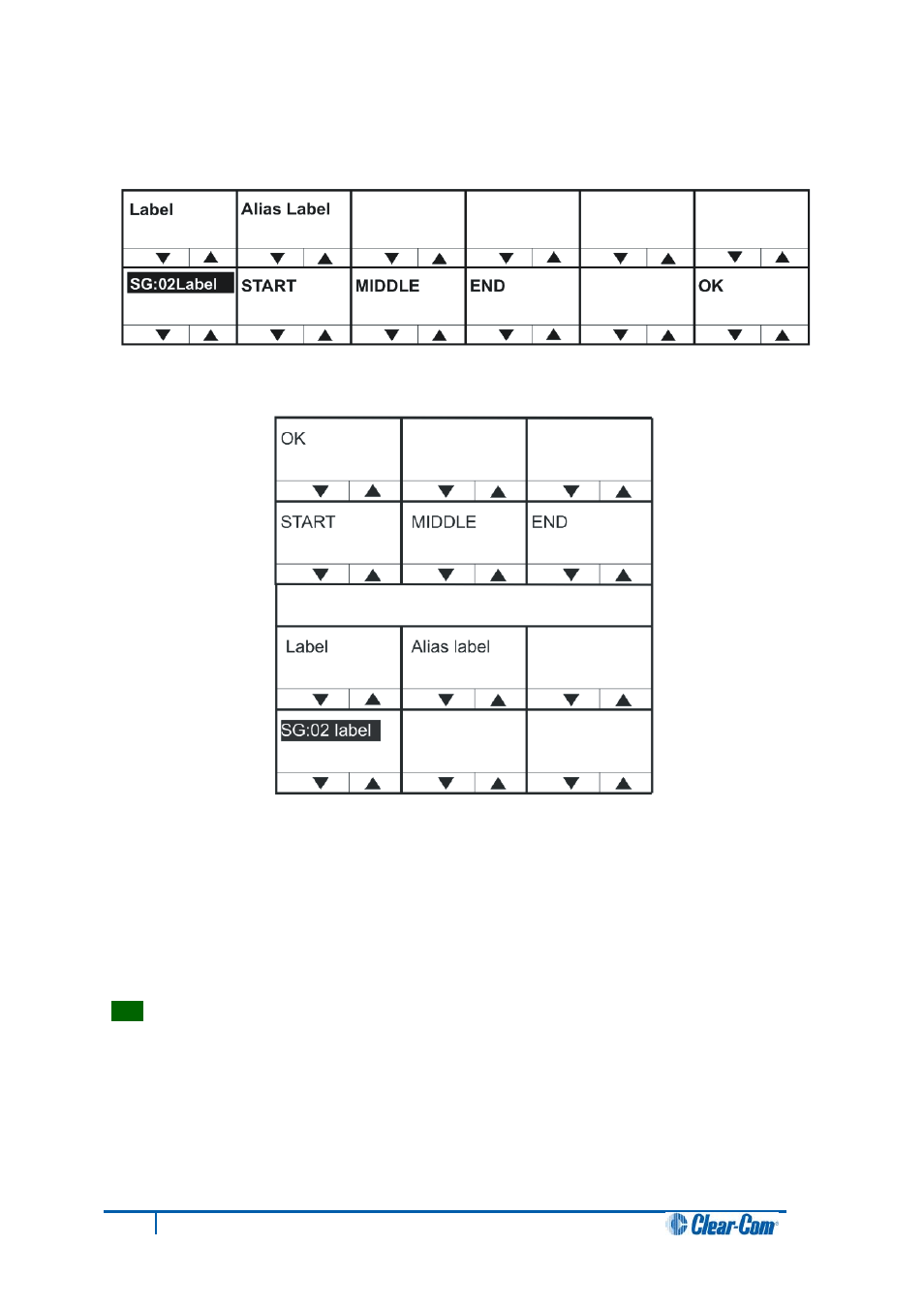 Selected sort group in the call menu | Clear-Com V12PDDXY User Manual | Page 95 / 187