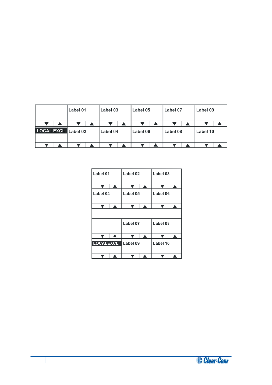 10 local excl (local exclusive) menu, Local excl (local exclusive) menu | Clear-Com V12PDDXY User Manual | Page 98 / 187