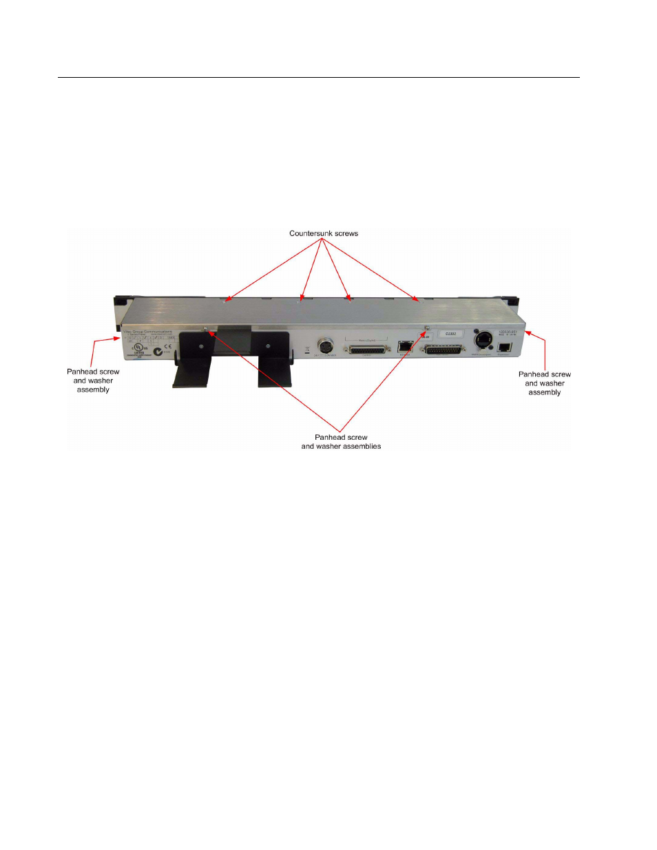 Step 2, Figure 5: rack mount panel lid retaining screws | Clear-Com V24PDXY User Manual | Page 4 / 22